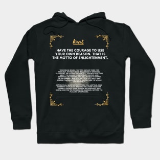 The value of one’s own reason and the motto of enlightenment according to Kant Hoodie